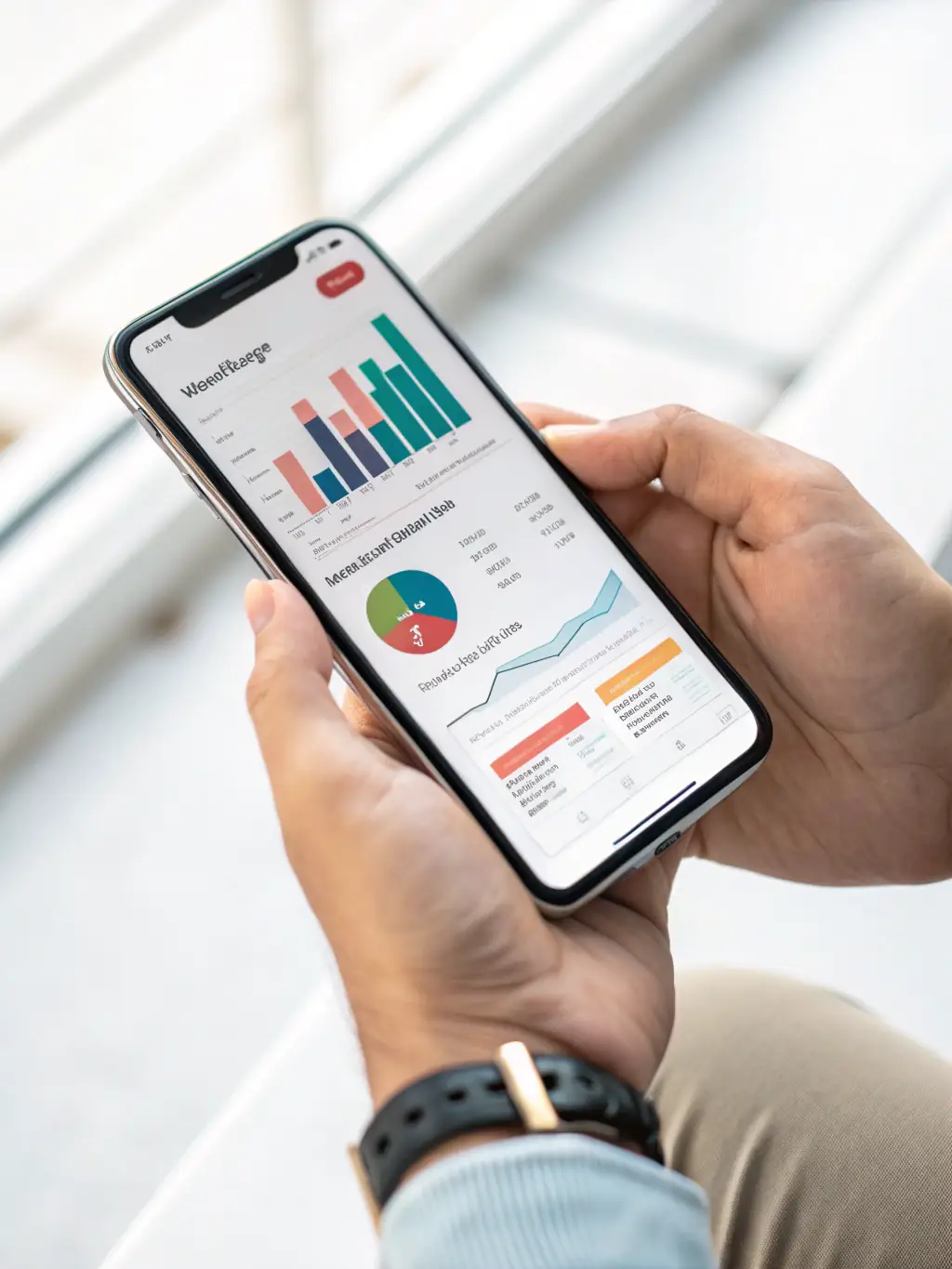 A close-up shot of a smartphone displaying a budgeting app, highlighting the importance of setting financial limits for online gaming. The background is blurred, focusing on the screen.